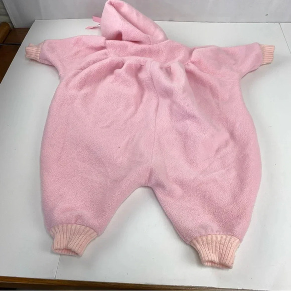Vintage Hartstrings Baby 24 Months Pink Fleece Bunting Outerwear 3/4 Zip - Picture 5 of 6
